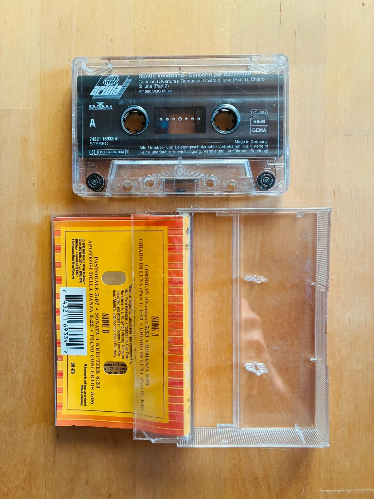 Rondo Veneziano Beethoven Concerto audio cassette. – photo 2